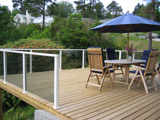 Glasrækv.topm. midterstolpe hvid