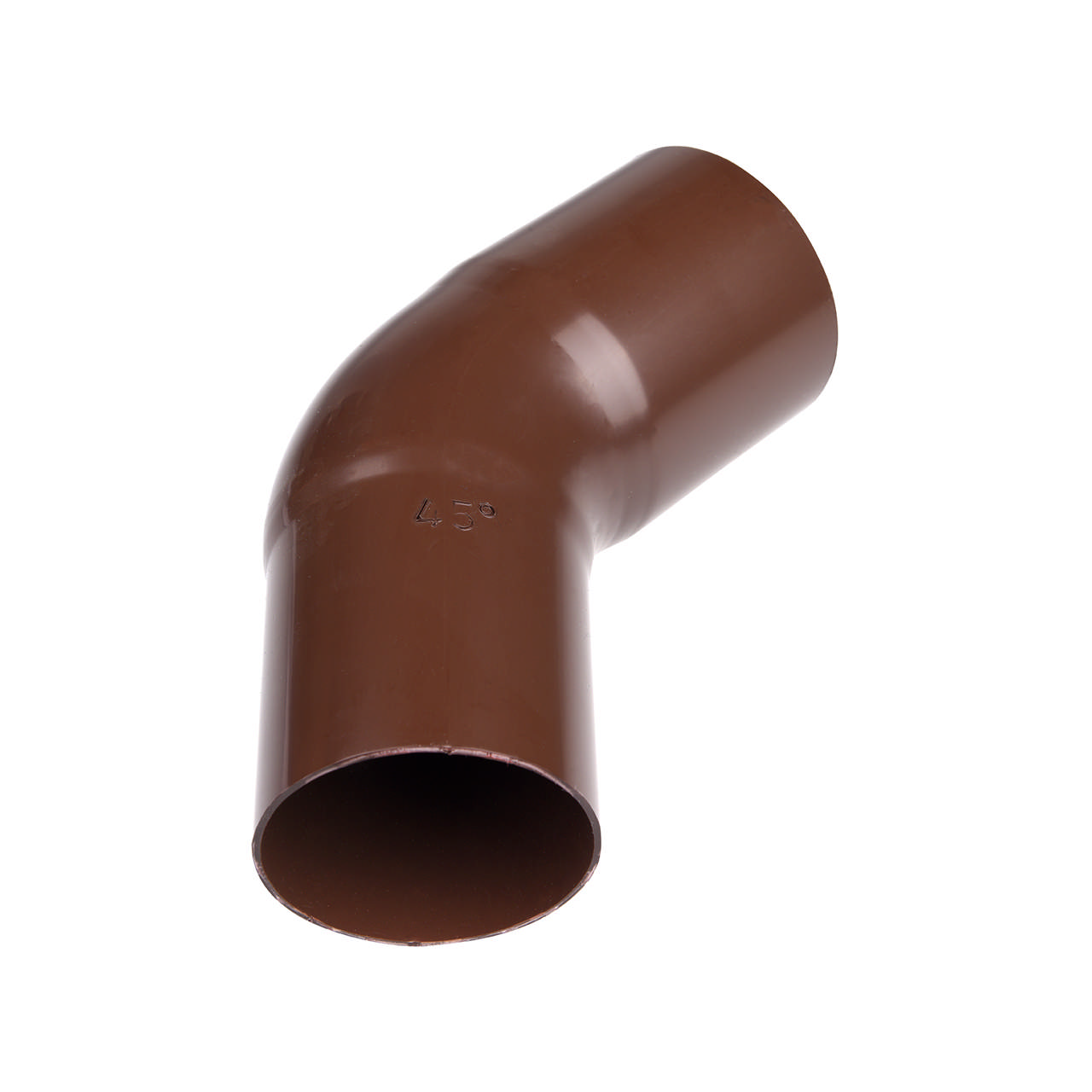 Bøjning PVC 75 mm 45° brun