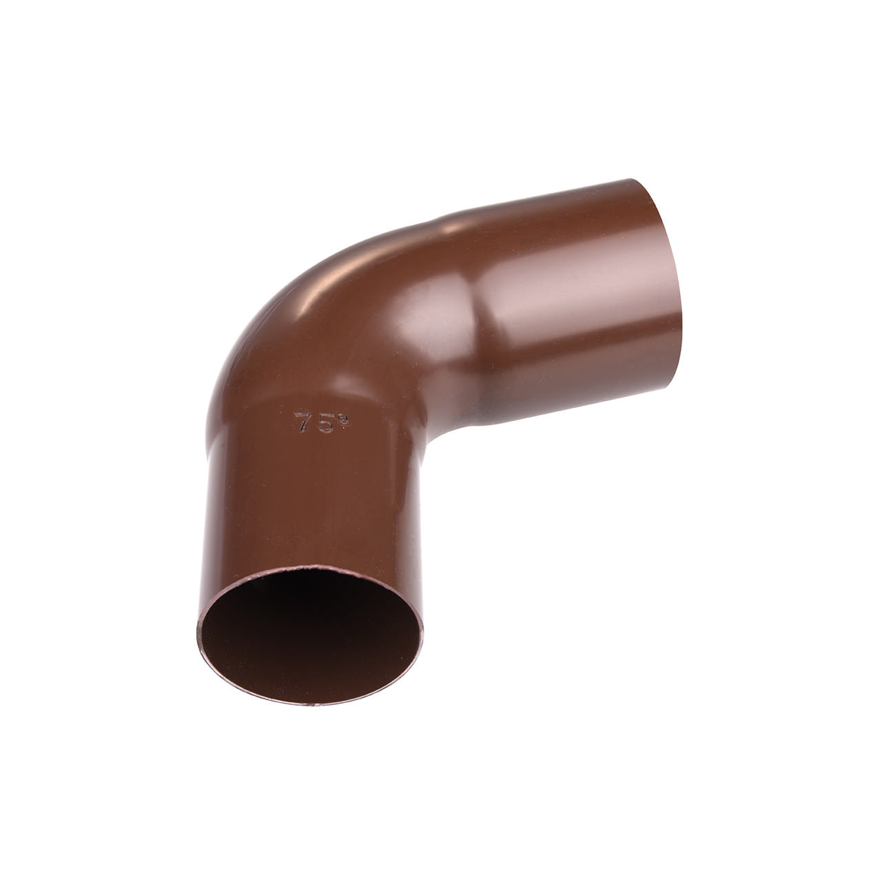 Bøjning PVC 90 mm 75° brun