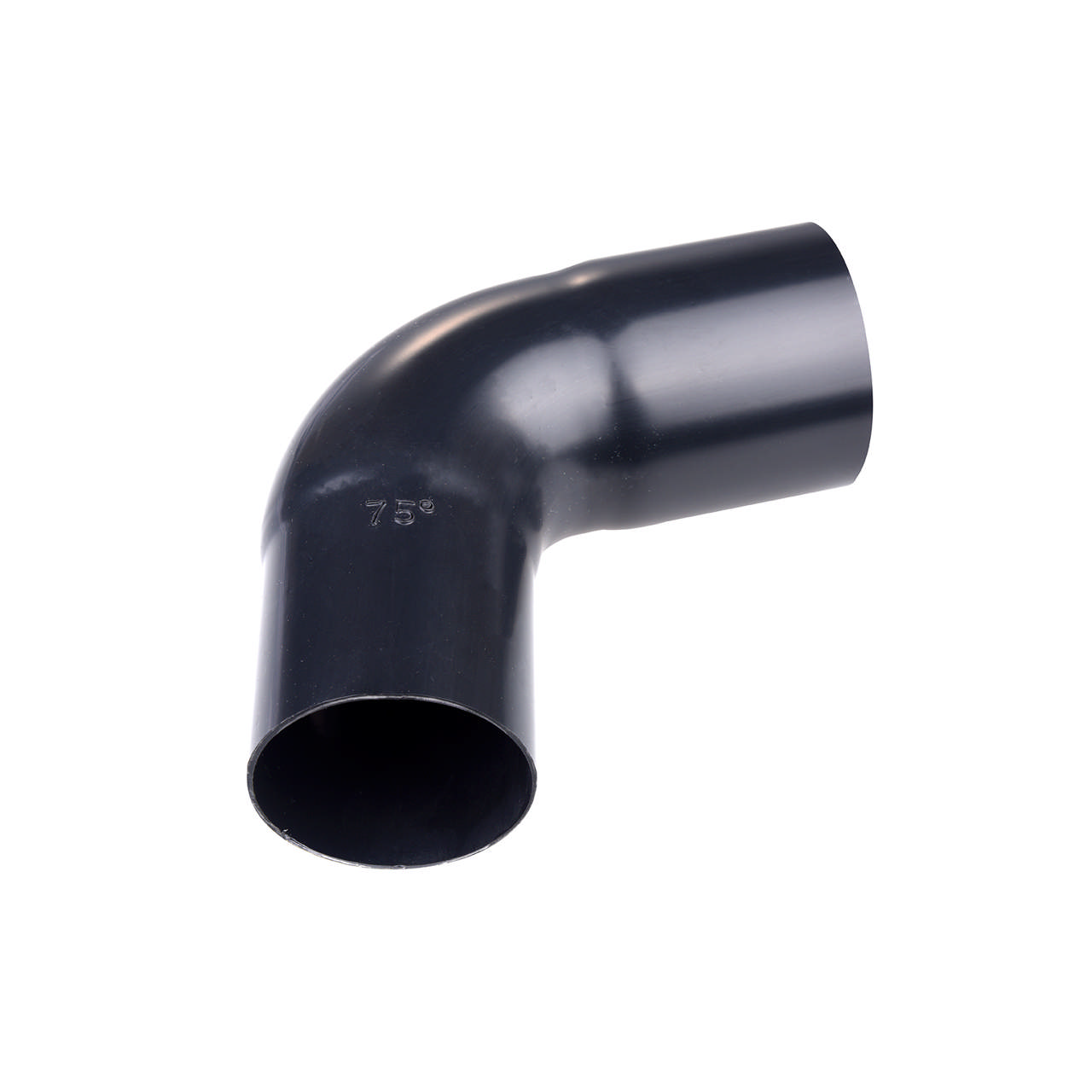 Bøjning PVC 90 mm 75° sort