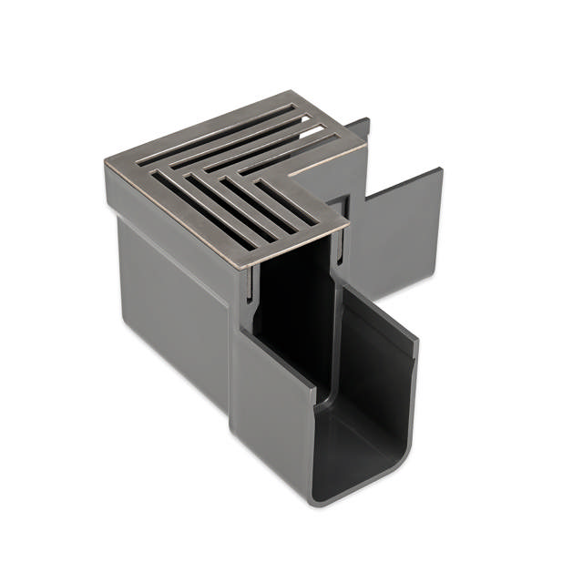 SlimLine Hjørne m/rist r.-fri stål