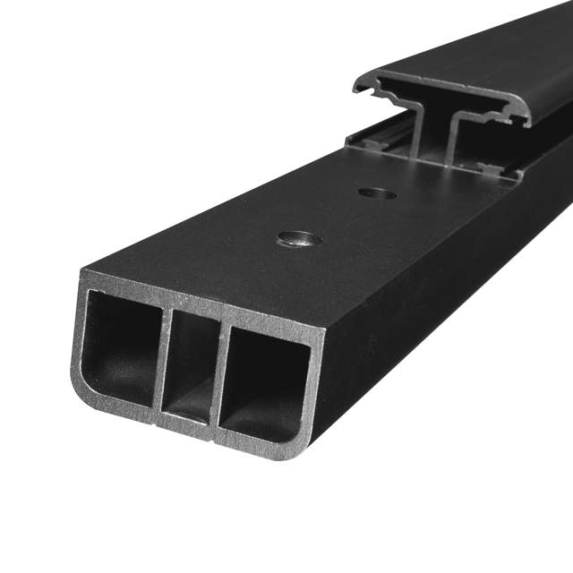 Ende/Midtstolpe frontmontert 1,2 m, antrasitt