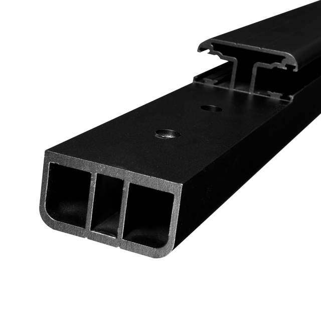 Frontmonteret midterstolpe, sort