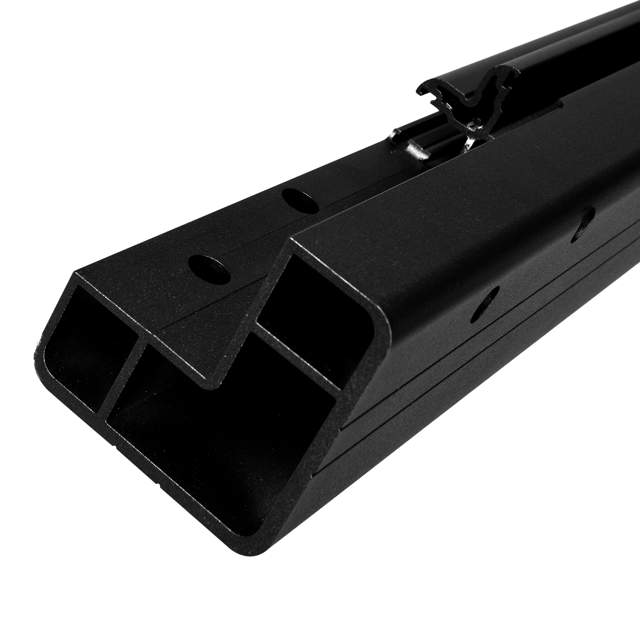 Frontmonteret hjørnestolpe udv. sort