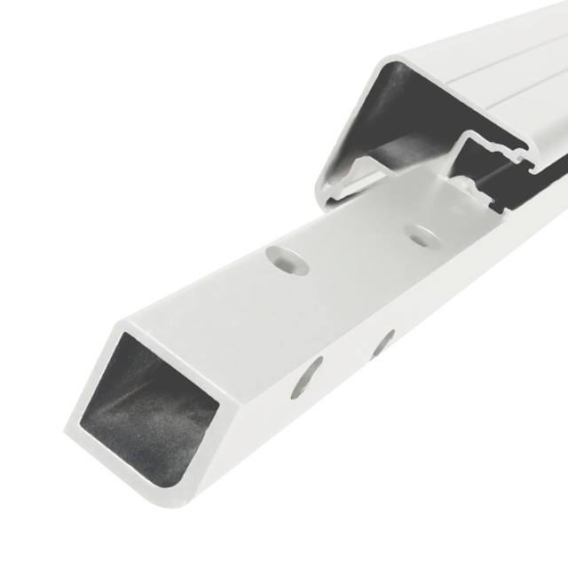 Glasrækv.frontm. hjørnestolpe indv. hvid