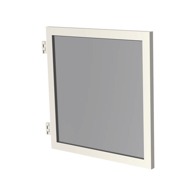 Port B878 x H905 lam.røgf. glas hvid