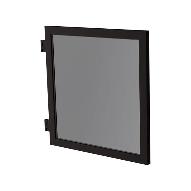 Port B878 x H905 lam.røgf. glas sort