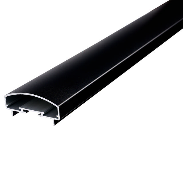 Glasrækv. håndløber 4 mtr. sort