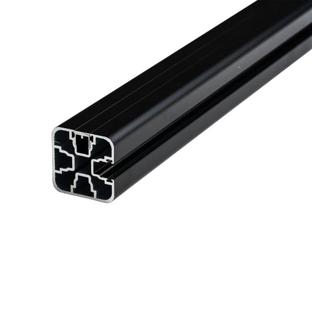 Glasrækv.topm. Endestolpe sort