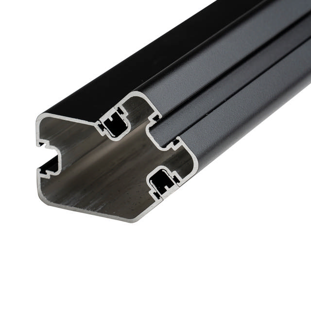 Hjørnestolpe topmonteret 45 gr, sort