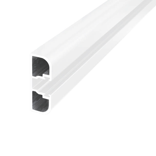 Glasrækv. vægstolpe hvid