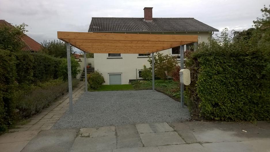 Fritstående carport i Valby