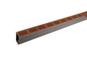 SlimLine Dræn m/rist 1 m cortenstål